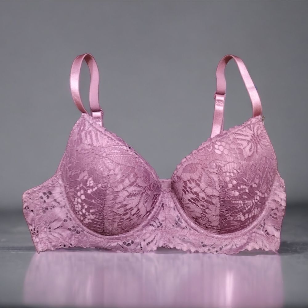 ADRIENNE VITTADINI   BRASSIER/BRA  Studio   Underwire MAUVE/PLUM Lace 34C